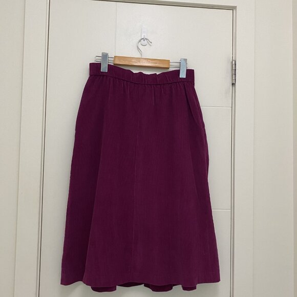 Fuchsia Corduroy Vintage Skirt by Koret - Picture 3 of 5